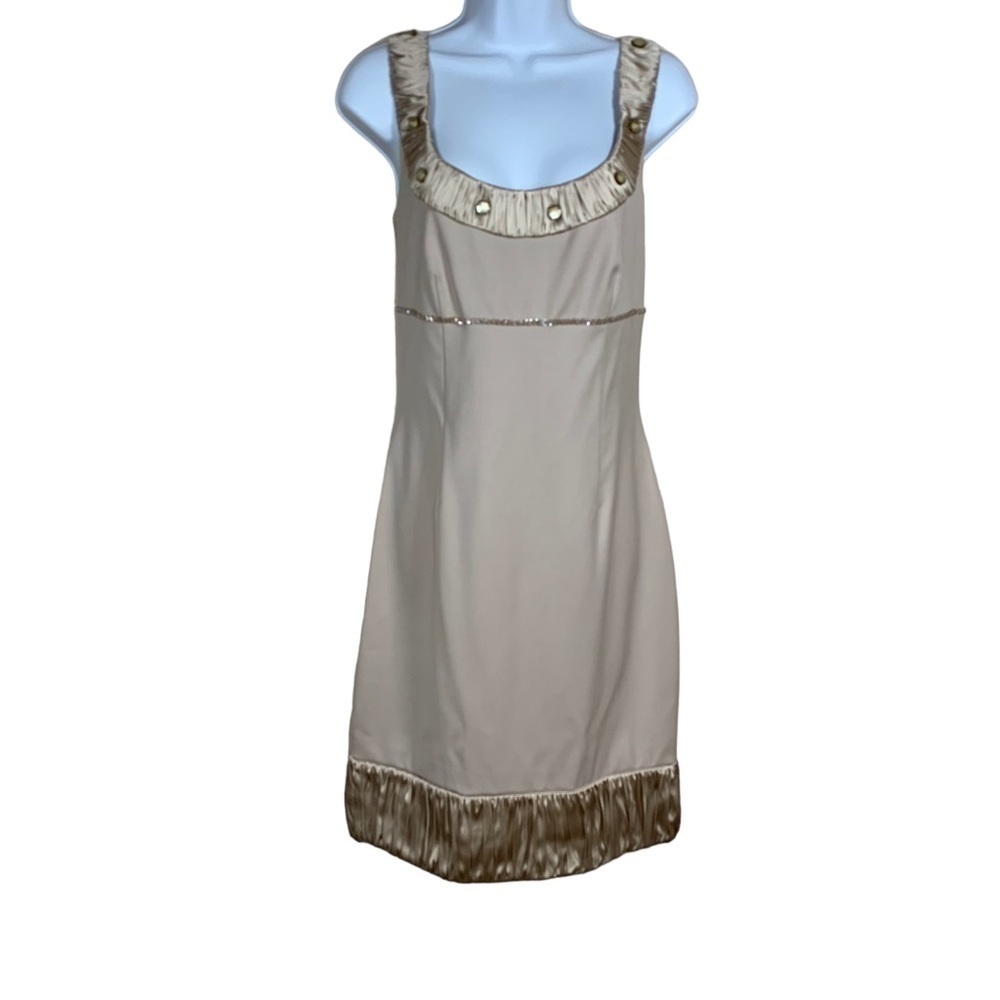 NEW Blumarine Wool Hand Embroidered Sleeveless Sequin Dress Size 6 Stretch